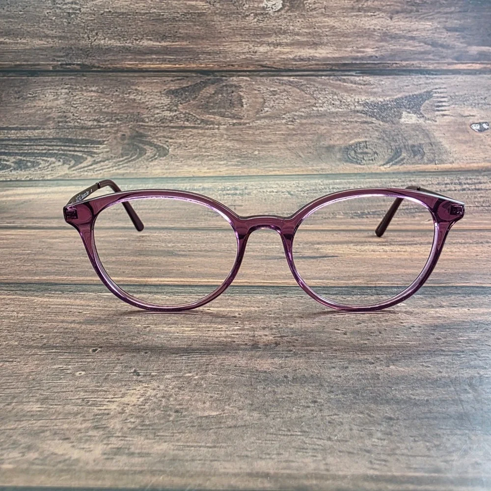 Rachel Rachel‎ Roy Fortune Orchid Purple Round Eyeglass Frames Floral 51-18-135